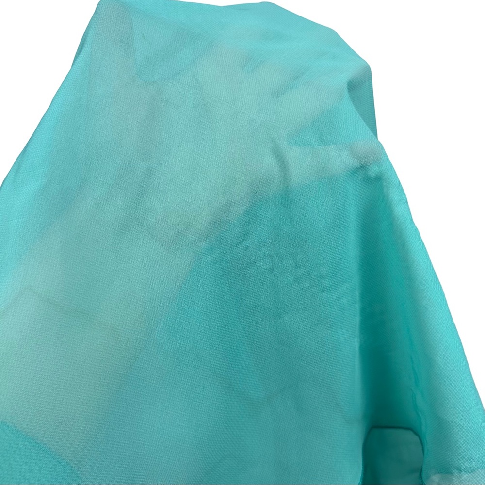 Deb Y2K Boho Rhinestone Strapless High Low Chiffon Flowy Dress Teal - Picture 11 of 12